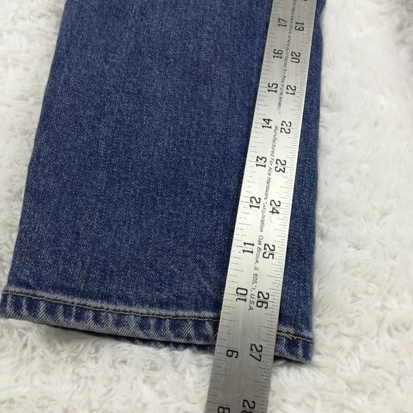 H&M Womens Jeans Mom High Waist Blue Denim Medium Wash Button Fly Stretch 6 - Picture 10 of 13